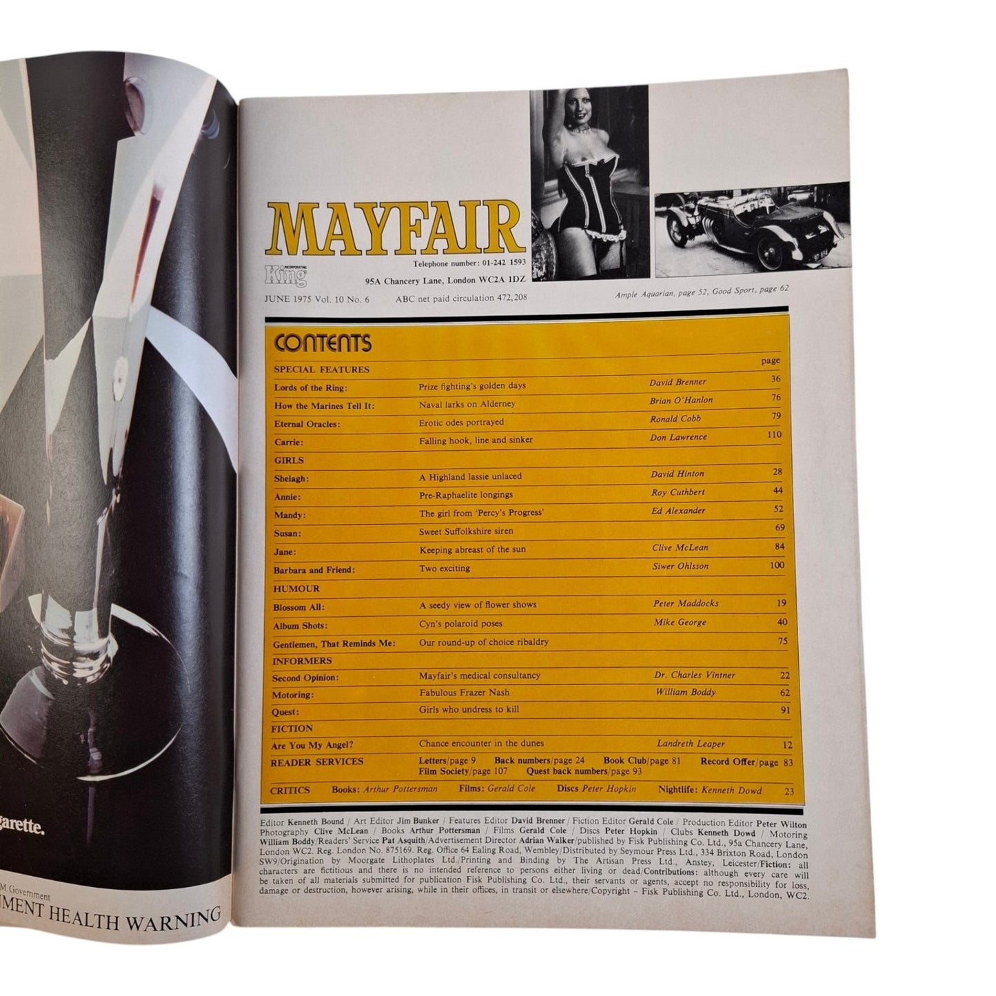 Mayfair Magazine Vol. 10 No. 6 June 1975 Shelagh Murray / Mandy Kuypers