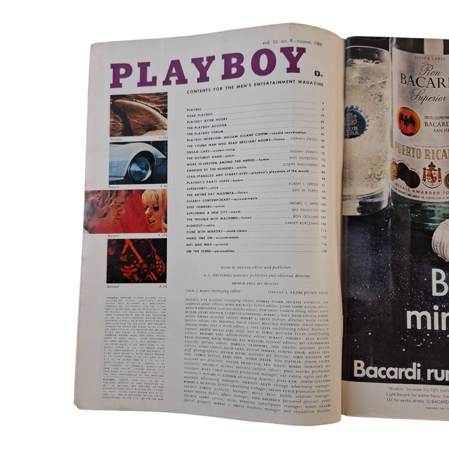 Playboy Magazine August 1968  Aino Korva  / Gale Olson