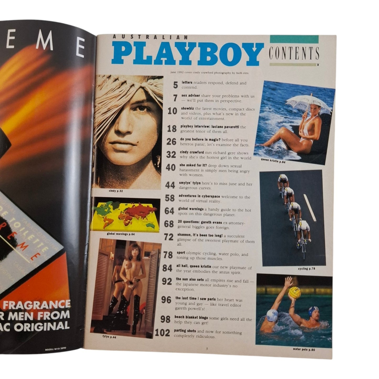 Australian Playboy Magazine June 1992 Cindy Crawford / Tylyn John
