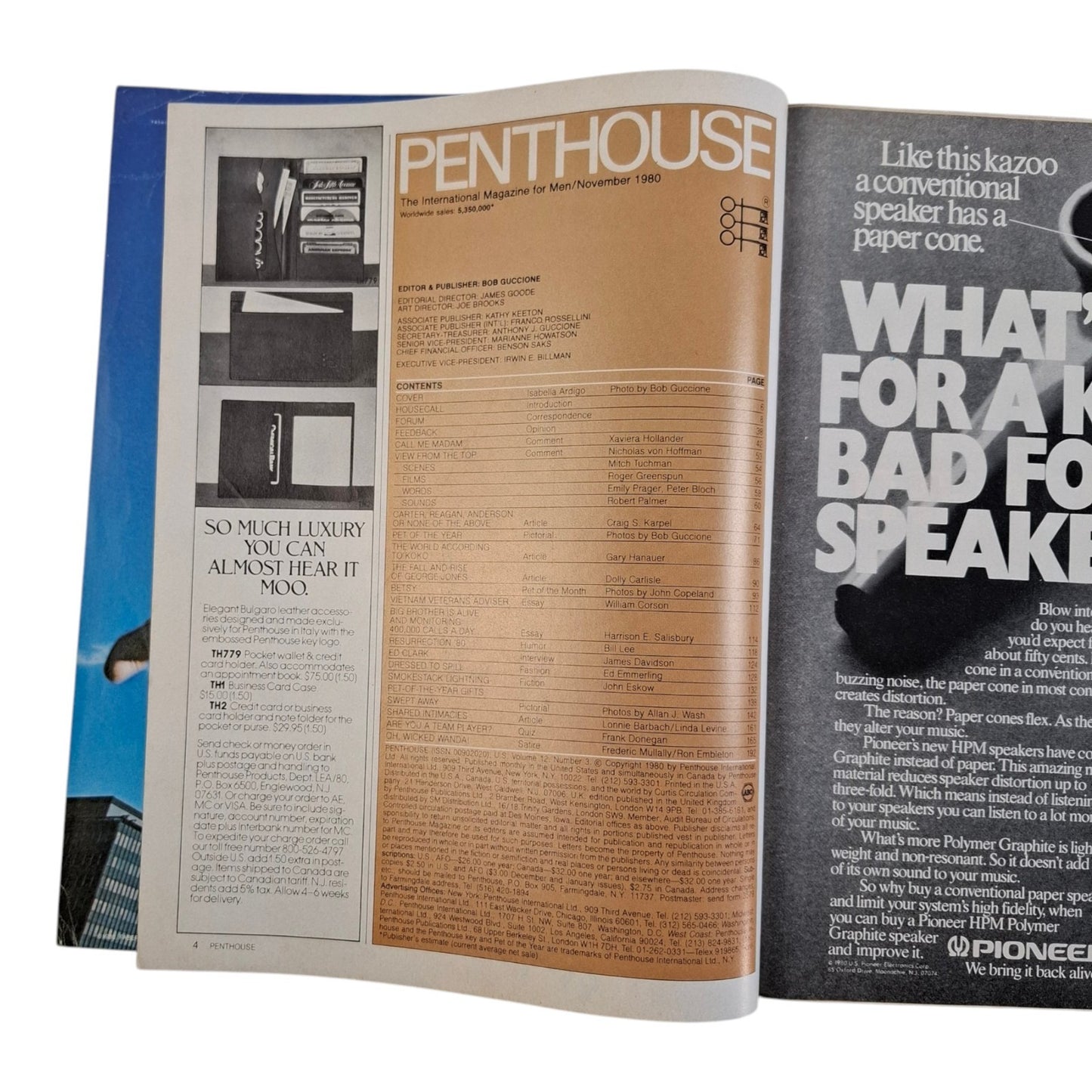 Penthouse Magazine U.S. November 1980 Betsy Dobson / Isabella Ardigo