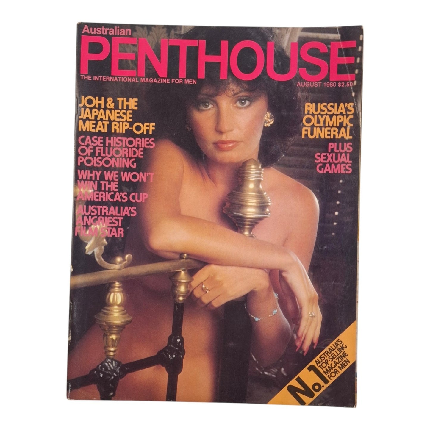 AUSTRALIAN PENTHOUSE Men's Magazine August 1980 Linda Ferguson / Debbie Francis