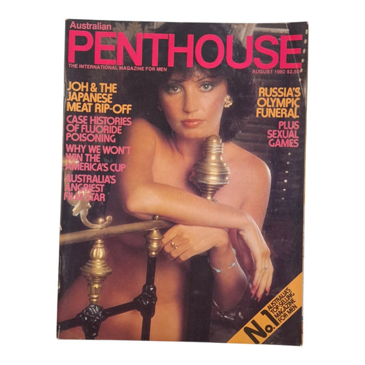 AUSTRALIAN PENTHOUSE Men's Magazine August 1980 Linda Ferguson / Debbie Francis