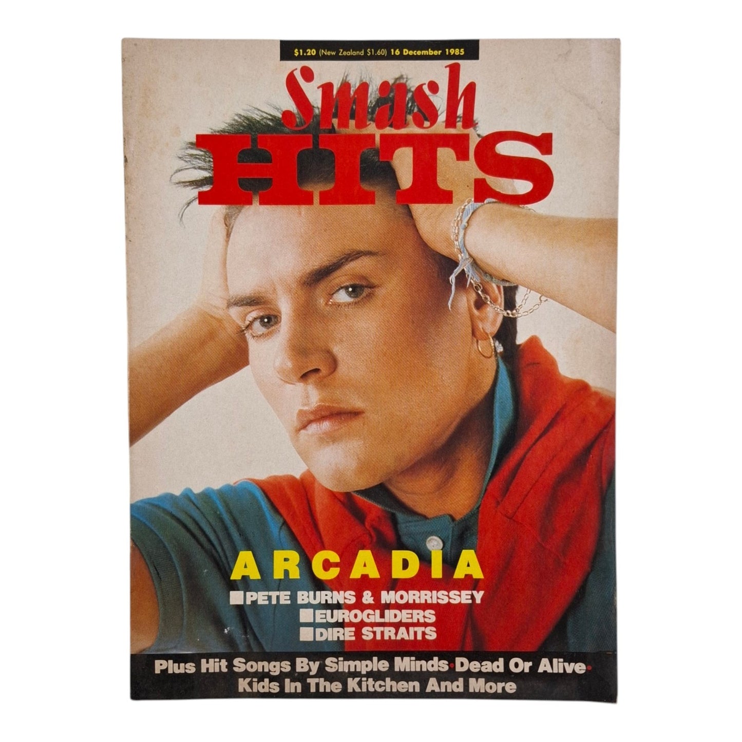 Smash Hits Magazine Australia December 1985 Arcadia / Pete Burns  Dire Straights