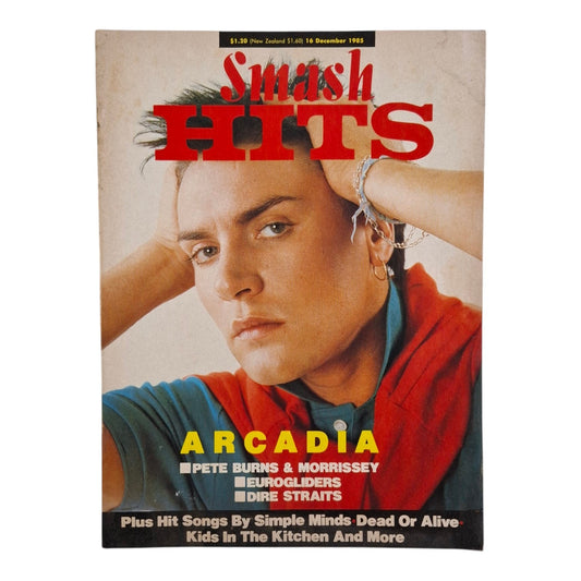 Smash Hits Magazine Australia December 1985 Arcadia / Pete Burns  Dire Straights