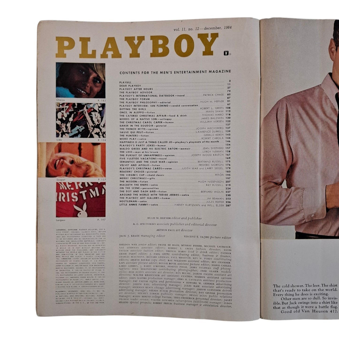 Playboy Magazine December 1964 Femlin / Jo Collins NO C/F