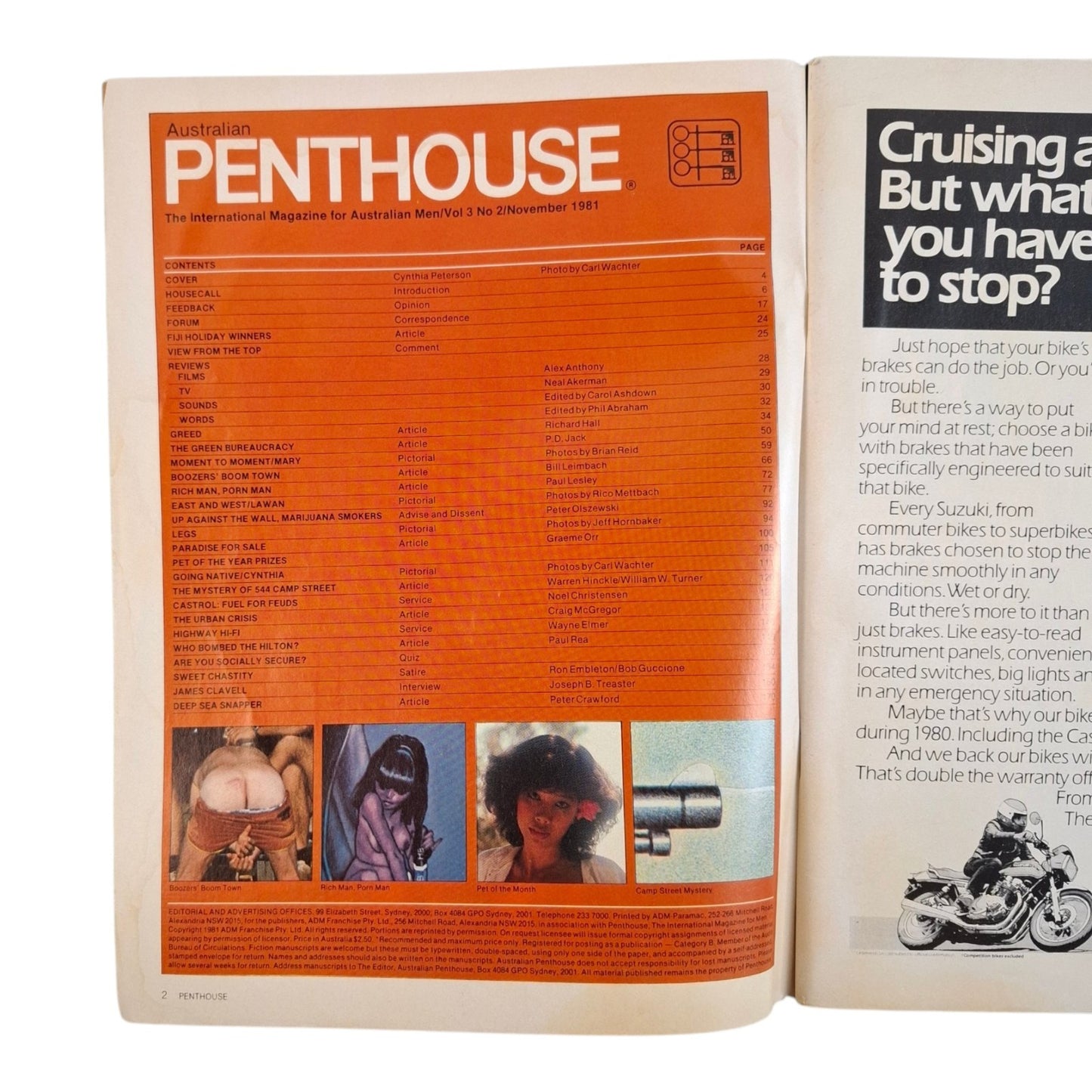 AUSTRALIAN PENTHOUSE November 1981 Lawan Kamnak / Mary Rea