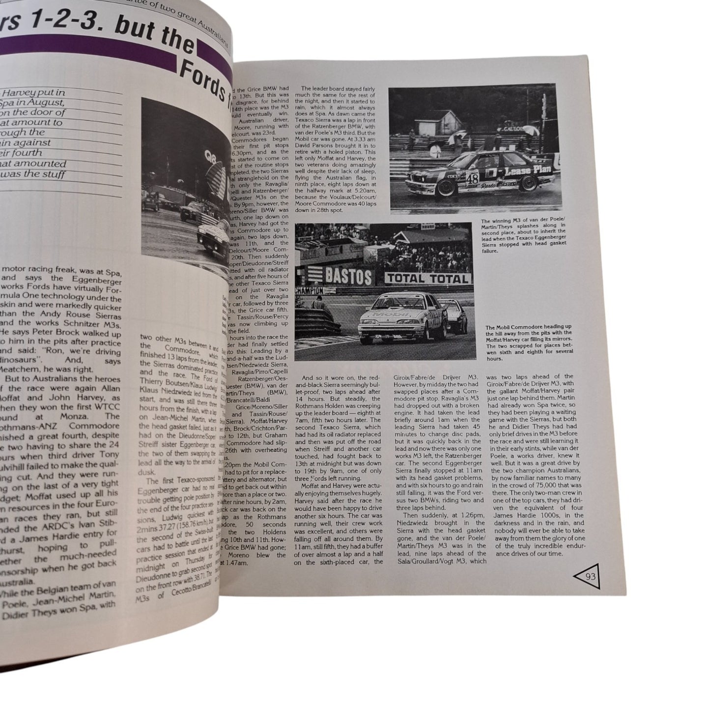 James Hardie 1000 Official Programme, Sunday 4th October 1987 Book