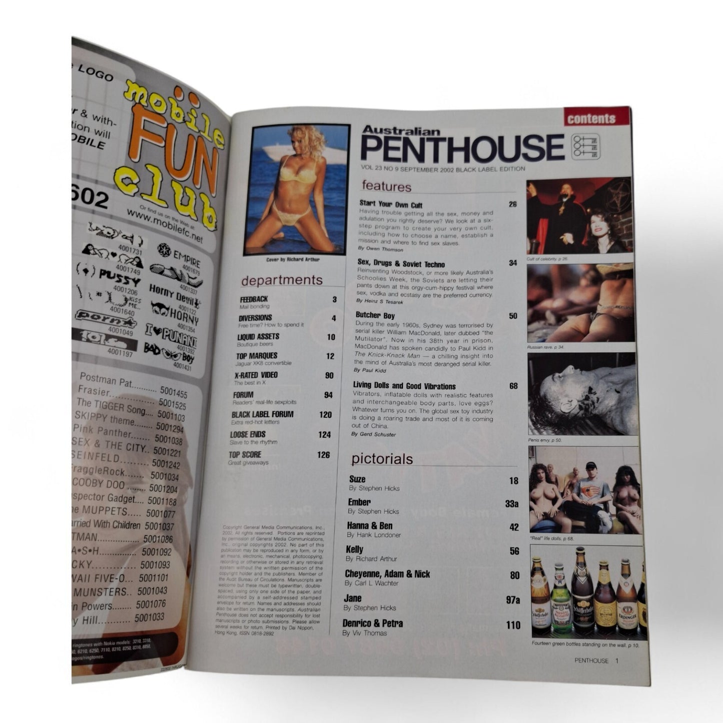 Australian Penthouse Magazine - Black Label September 2002 Complete Playboy