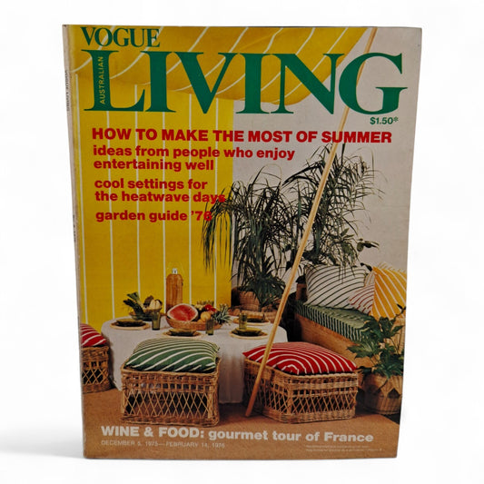 Vintage Vogue Living Australian Magazine - No. 6 1975
