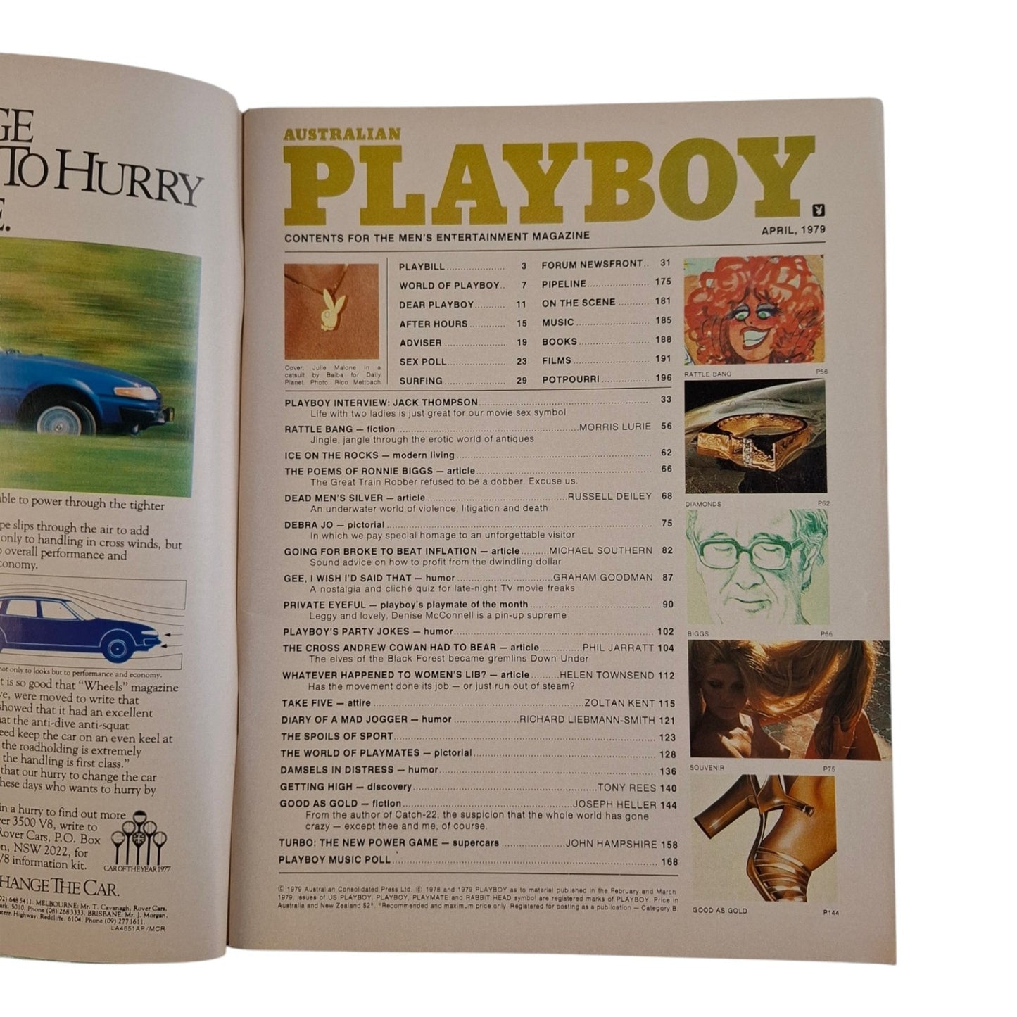 Australian Playboy Magazine April 1979 Julie Malone / Denise McConnell