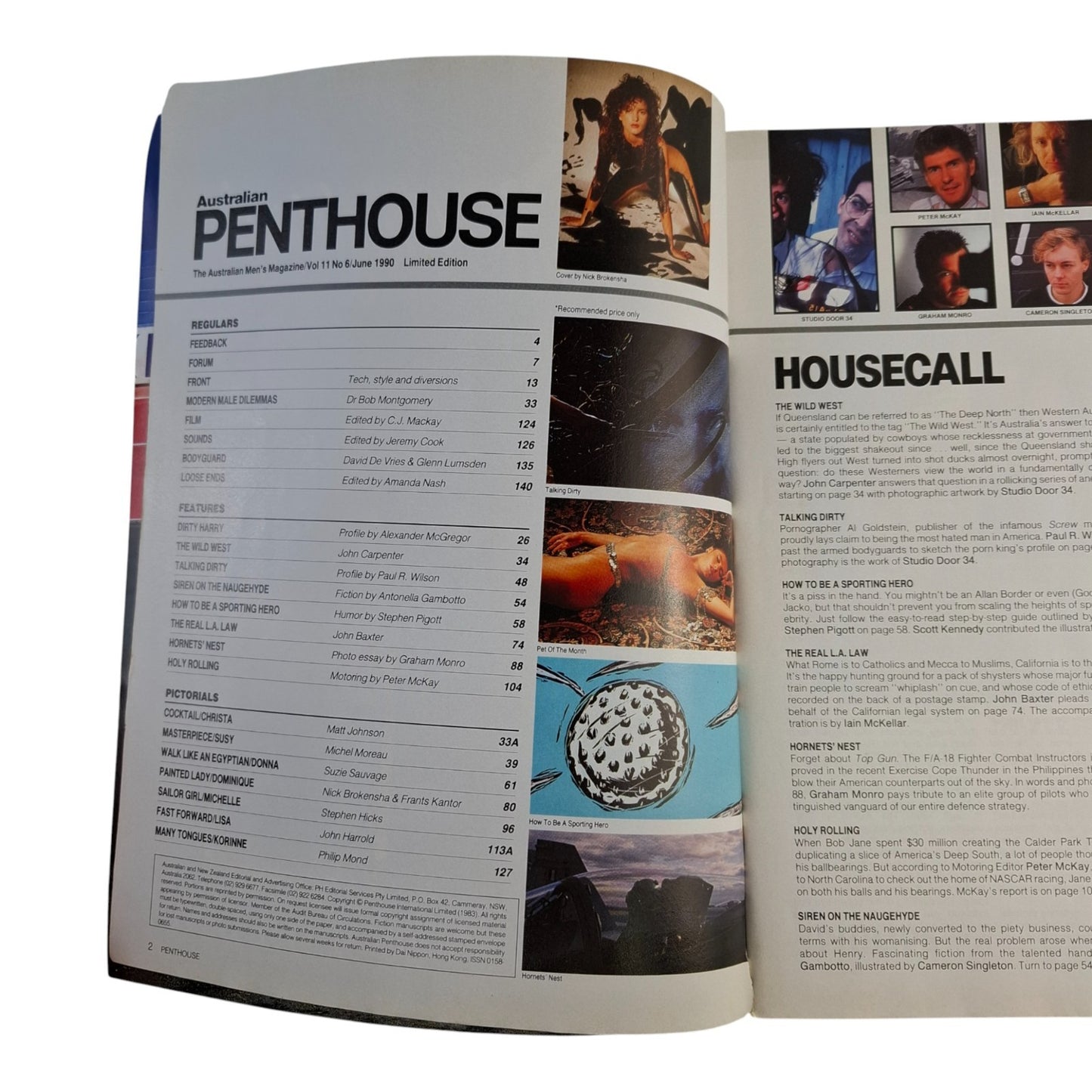 Australian Penthouse Magazine - Limited Edition June 1990 Korinne / Donna Carice