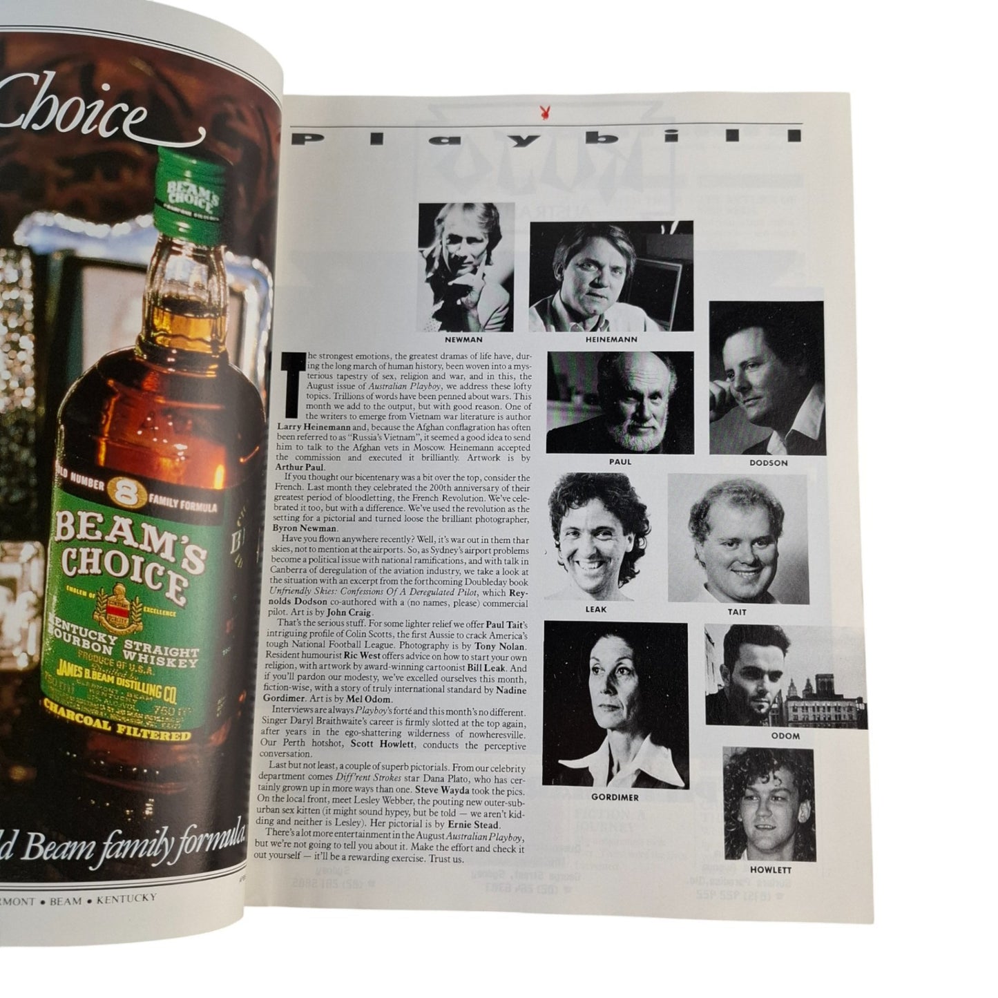 Australian Playboy Magazine August 1989 Lesley Webber (Alt Cover B)