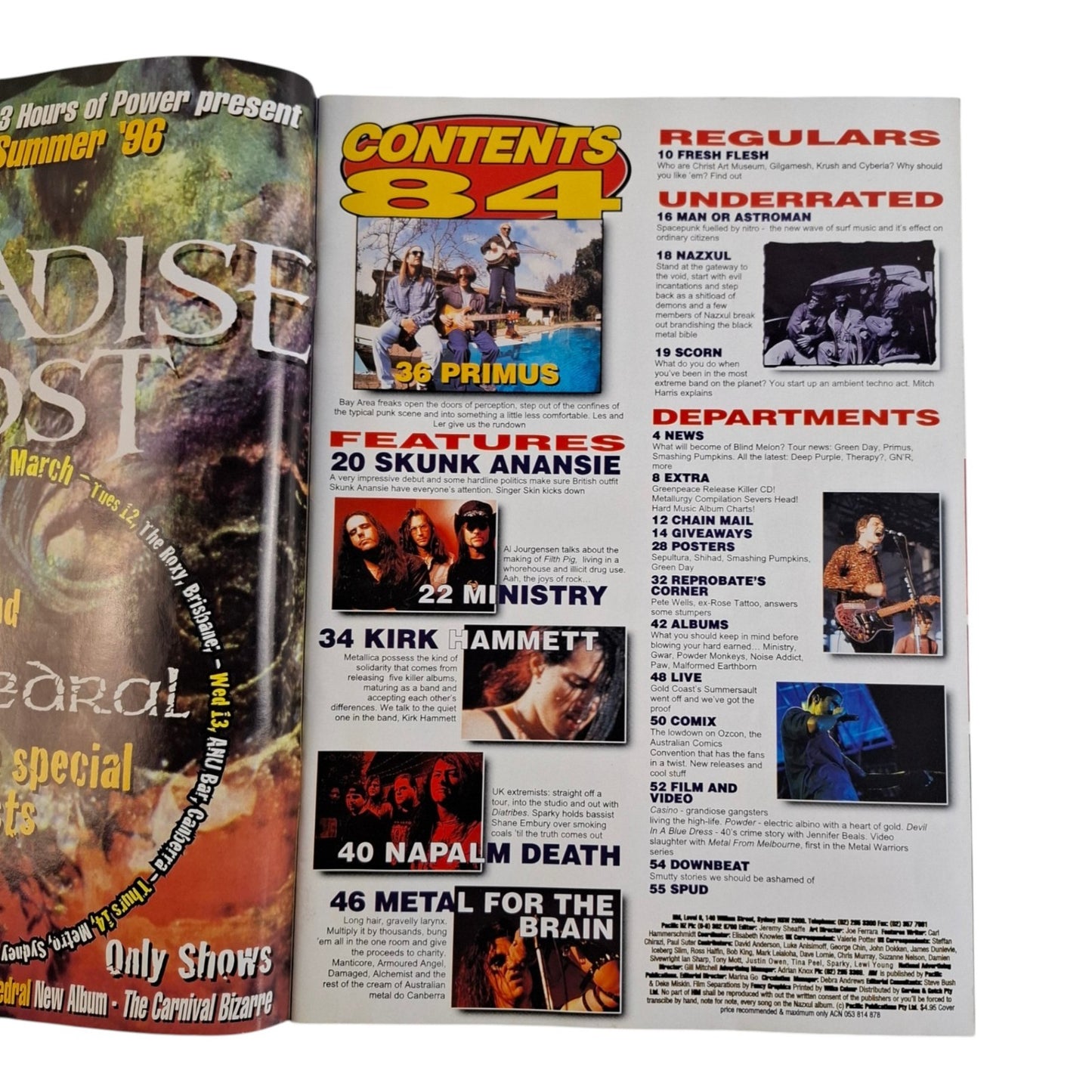 HM Hard Music Magazine #84 March 1996 Primus / Green Day