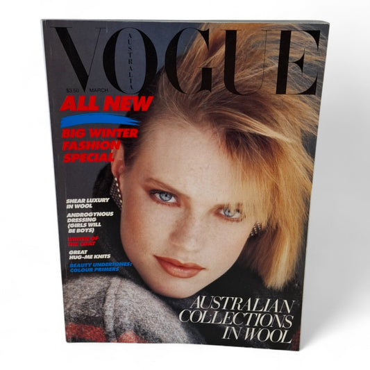 Vogue Australia magazine - March 1984 - with article on Anne Summers
