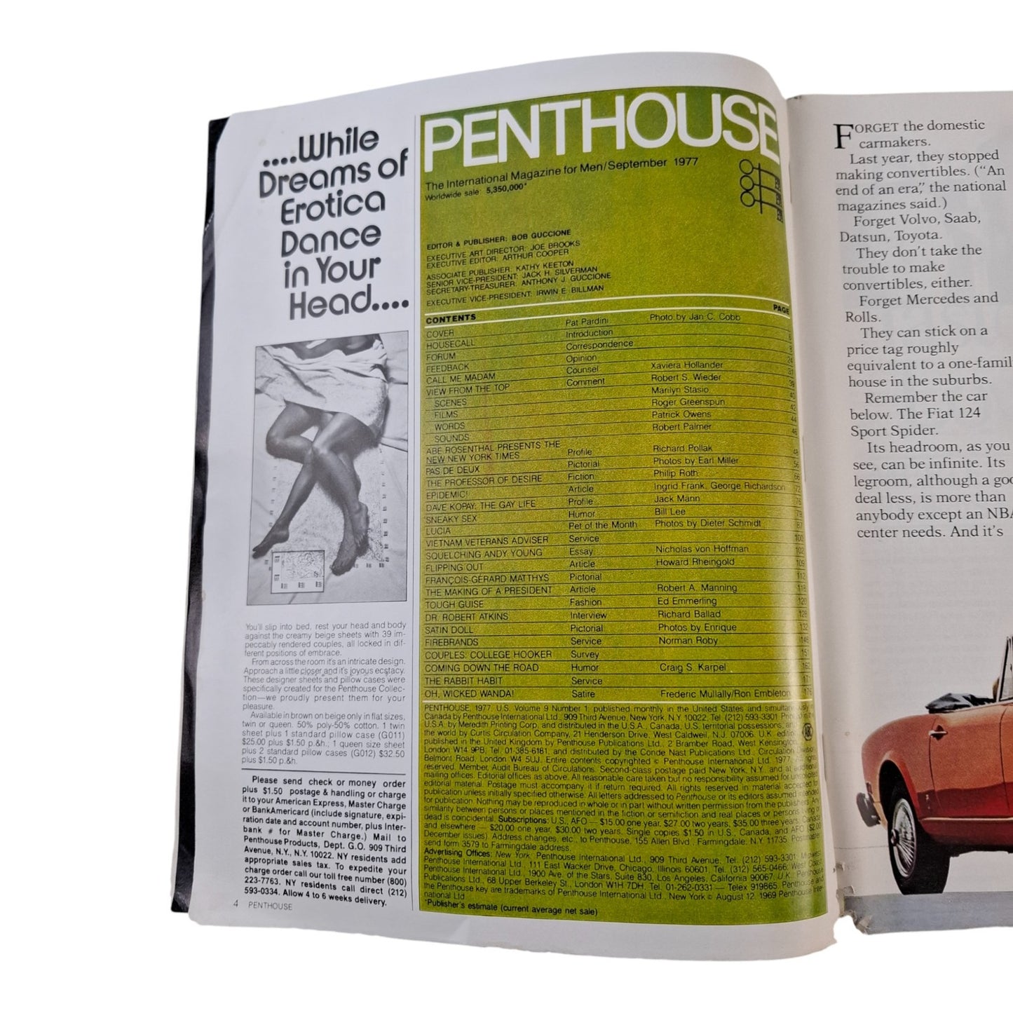 PENTHOUSE U.S Magazine September 1977 Pat Pardini / Lucia St. Angelo