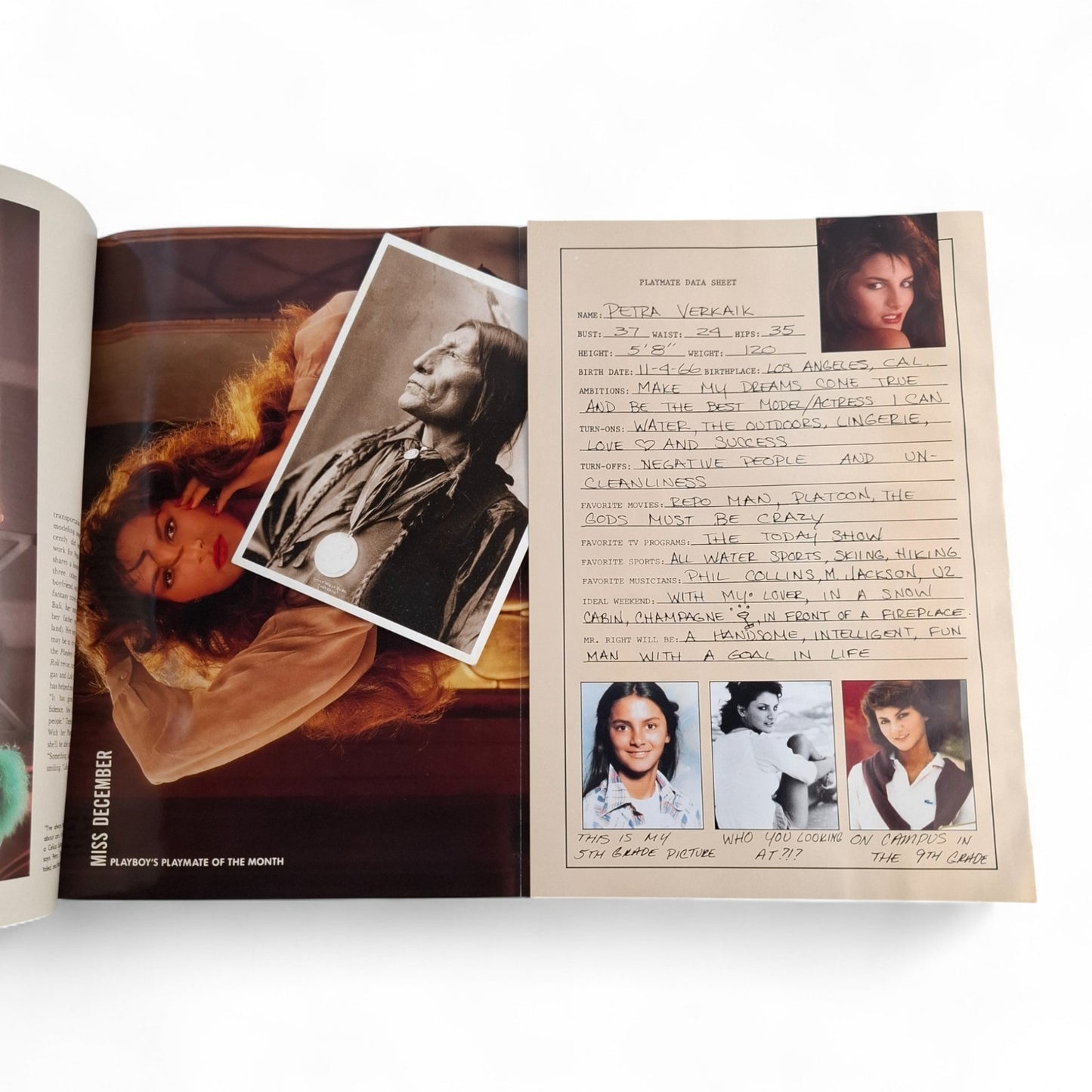 PLAYBOY MAGAZINE December 1989 Candice Bergen Petra Verkaik