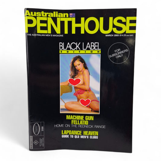 Australian Penthouse Magazine - Black Label March 2003 Complete Playboy