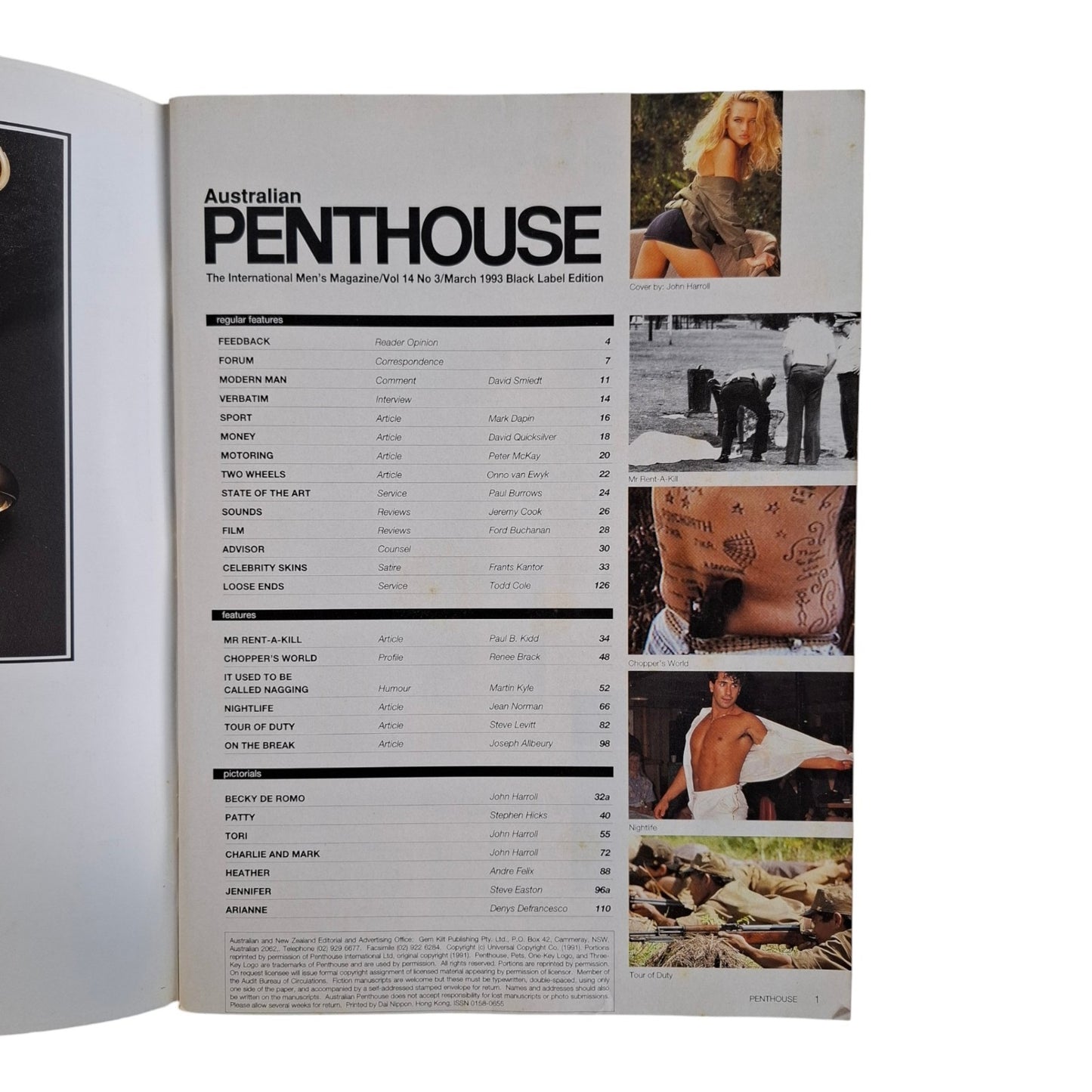 Australian Penthouse Magazine March 1993 Patty Krupy / Tori