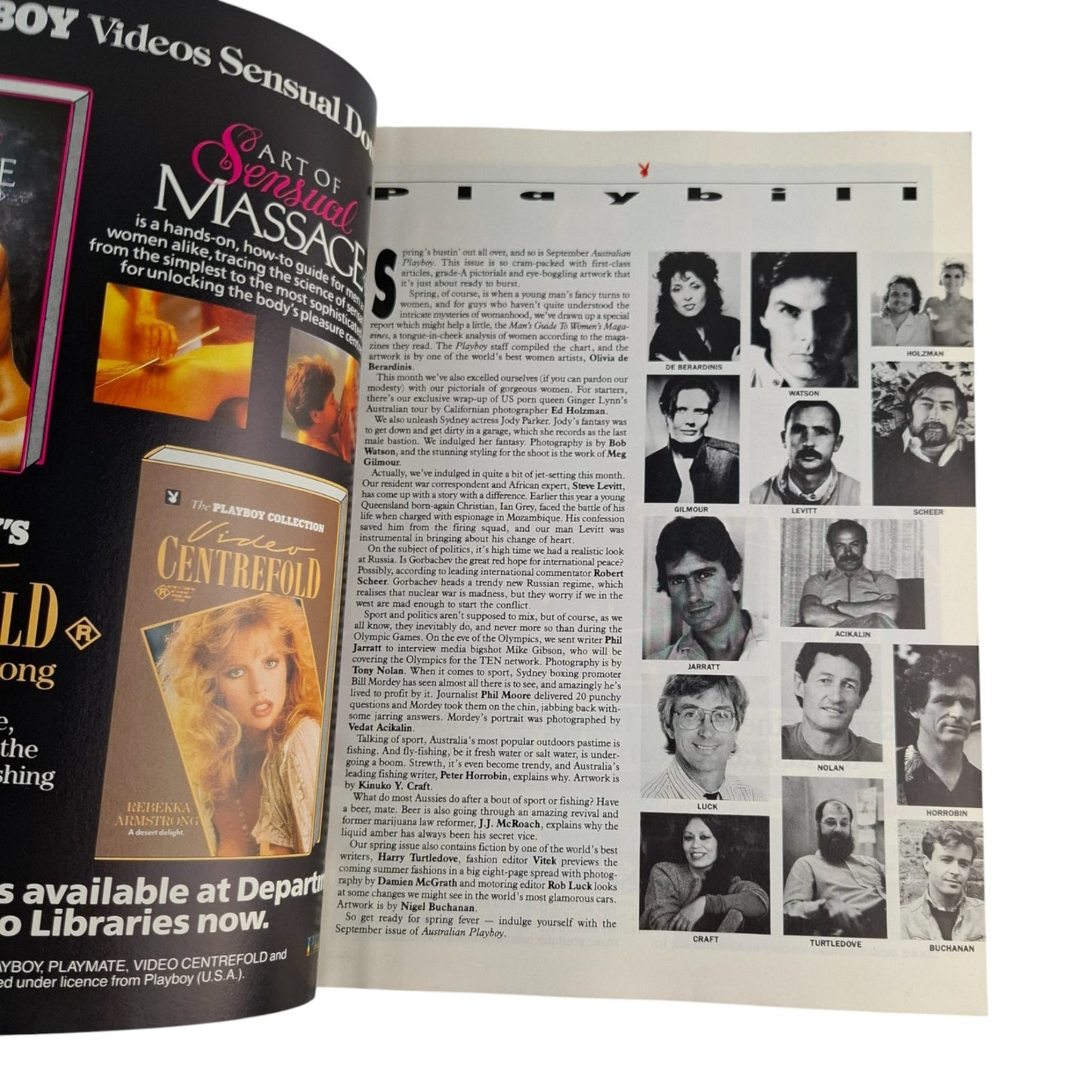 Australian Playboy Magazine September 1988 Ginger Lynn / Jody Parker RARE