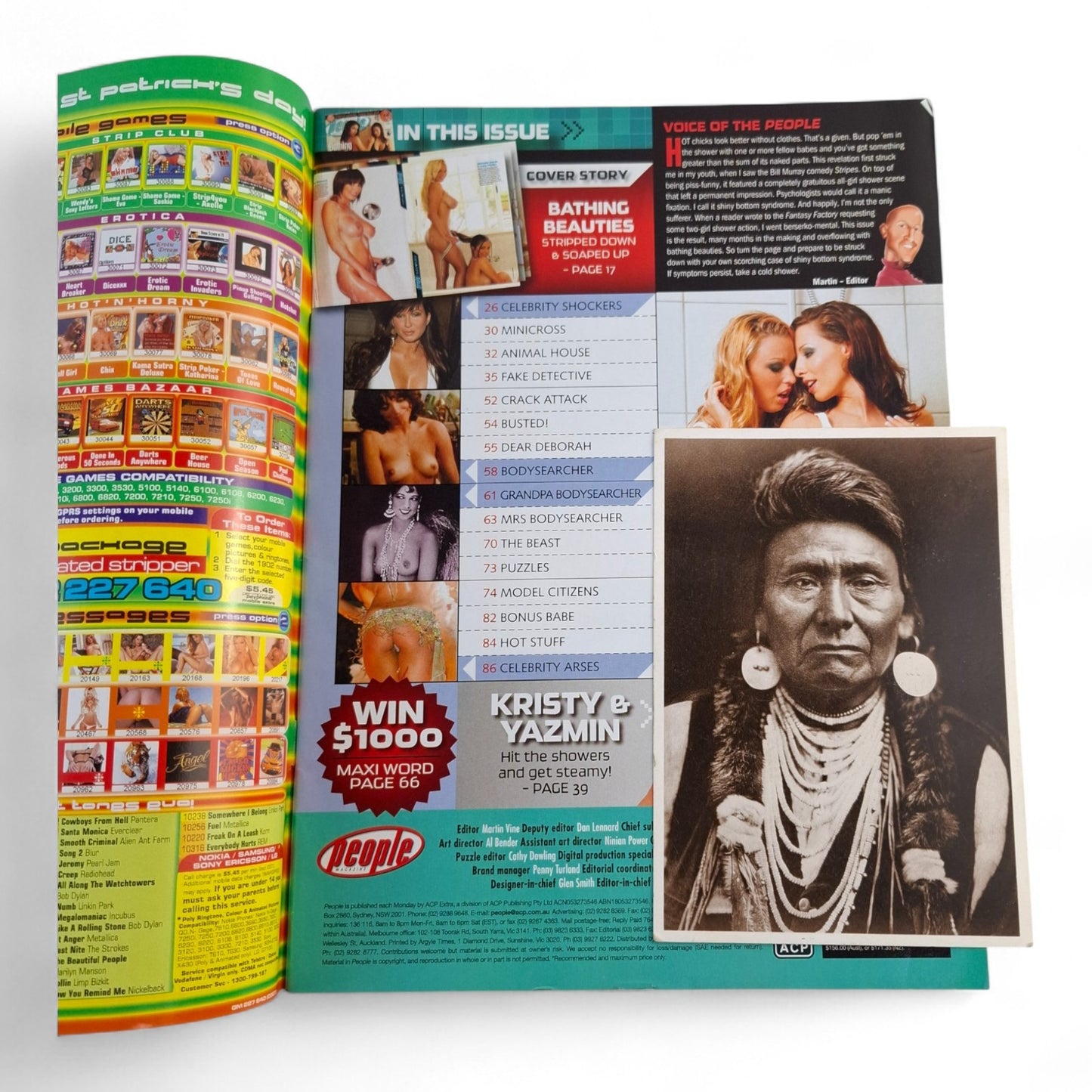 Australian People Magazine March 2005 Yazmin & Kristy, Michelle Marsh