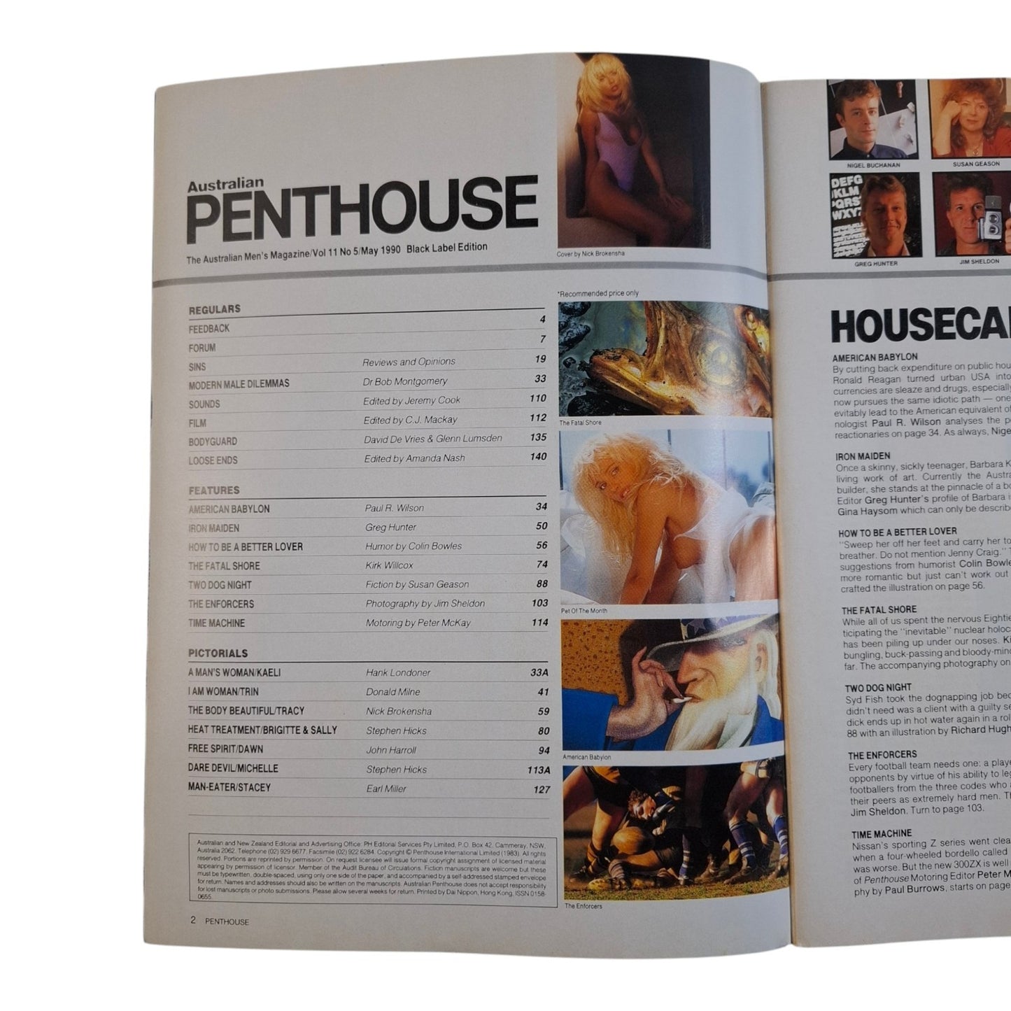 Australian Penthouse Magazine May 1990 Tracy Wynters / Trine Michelson