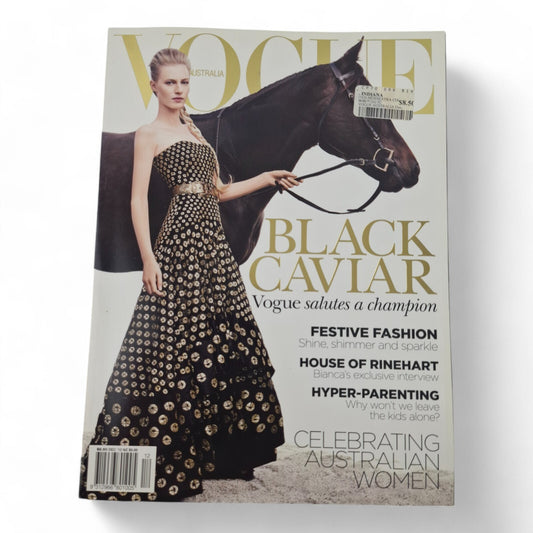 Vogue Australia Magazine December 2012 Julia Nobis Black Caviar EXCELLENT