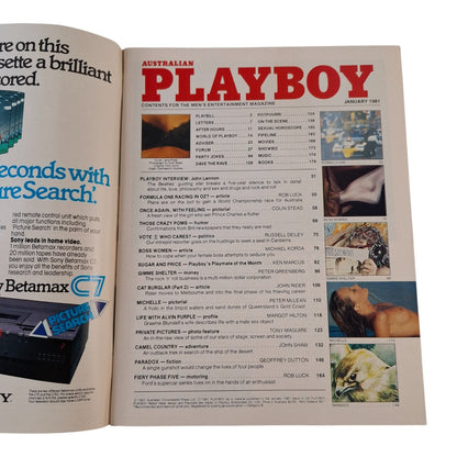 Australian Playboy Magazine January 1981 Jane Priest / Karen Price