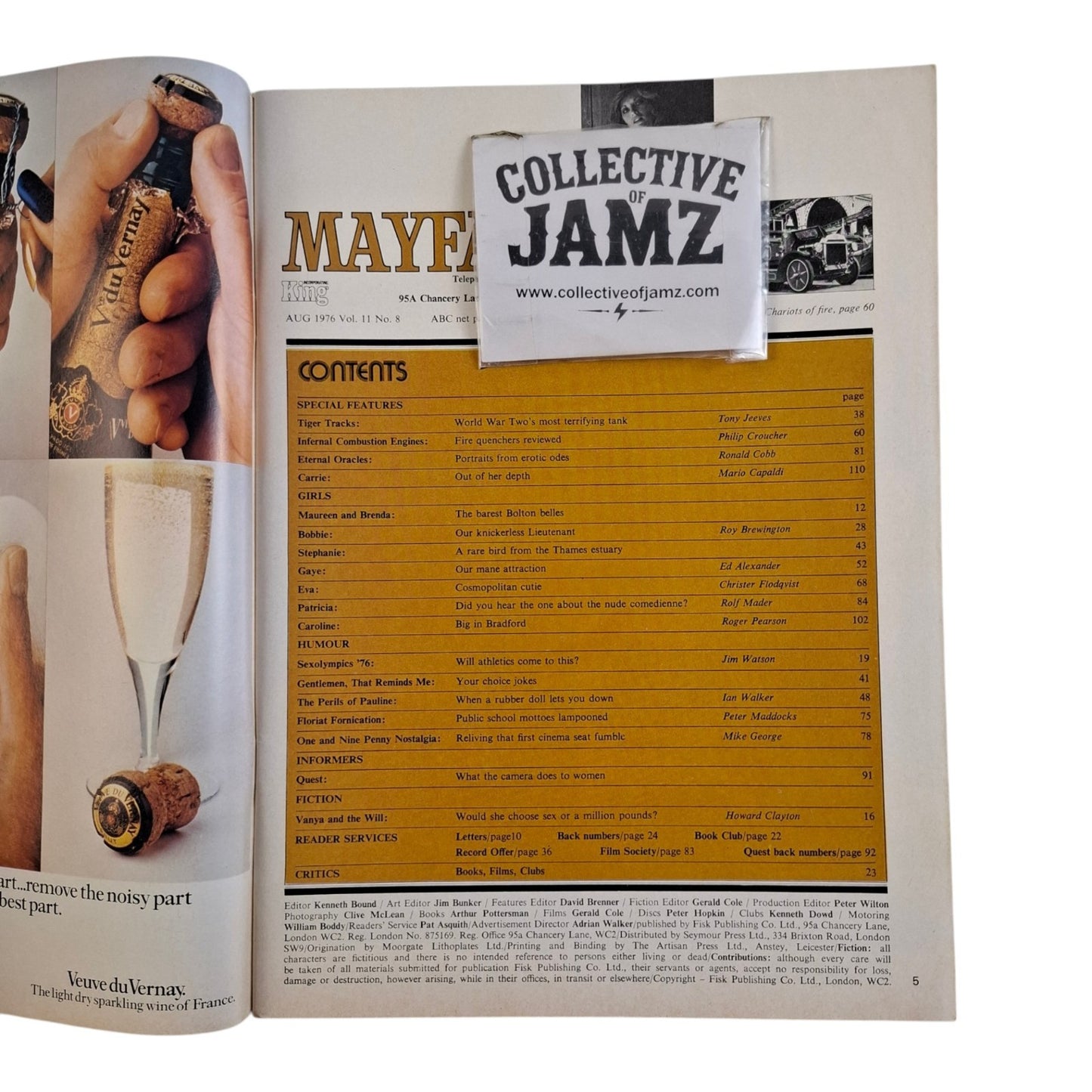 Mayfair Magazine Vol. 11 No. 8 August 1976 Maureen Galloway / Gaye Ibbotson
