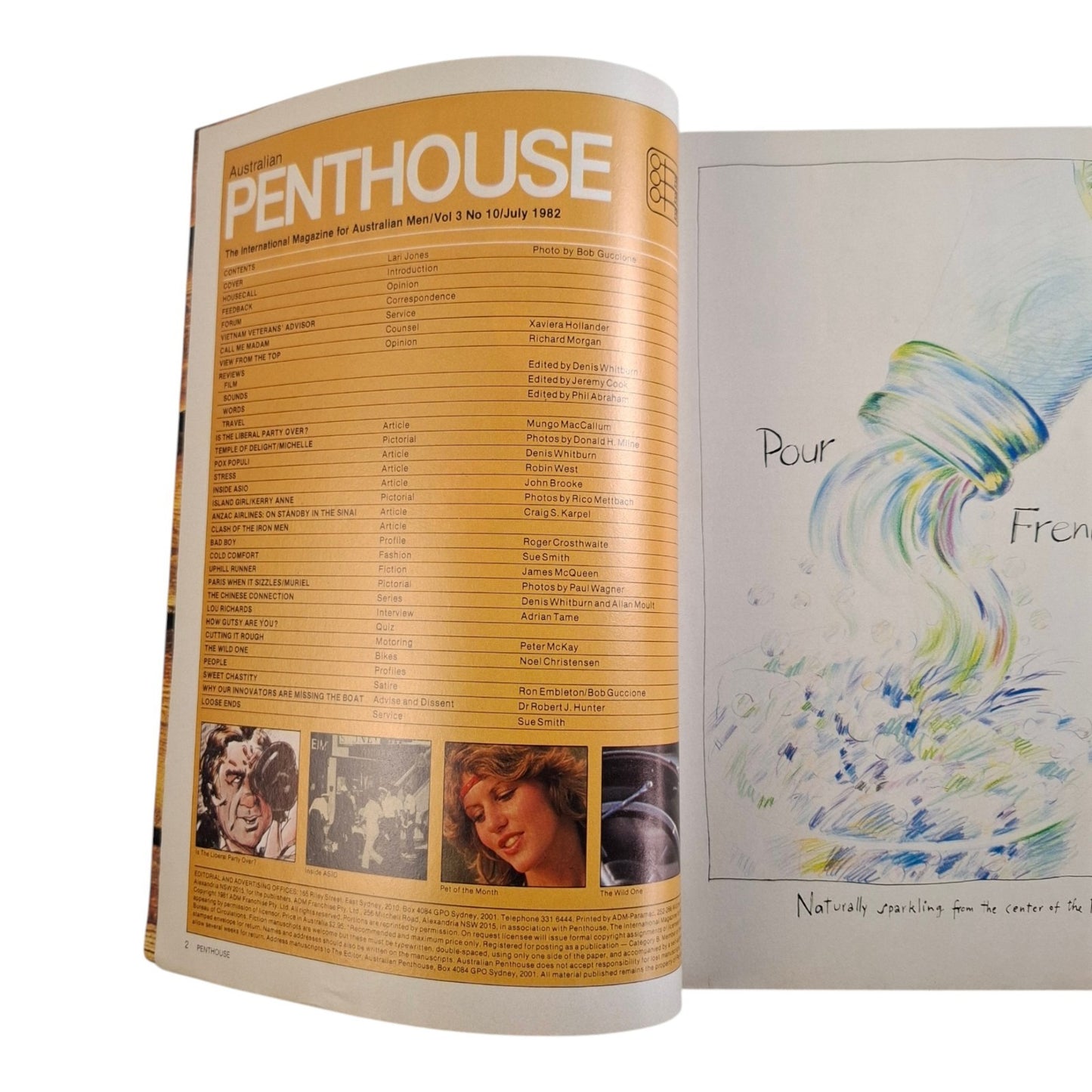 Australian Penthouse Magazine July 1982 Lari Jones / Kerry Anne Gillies