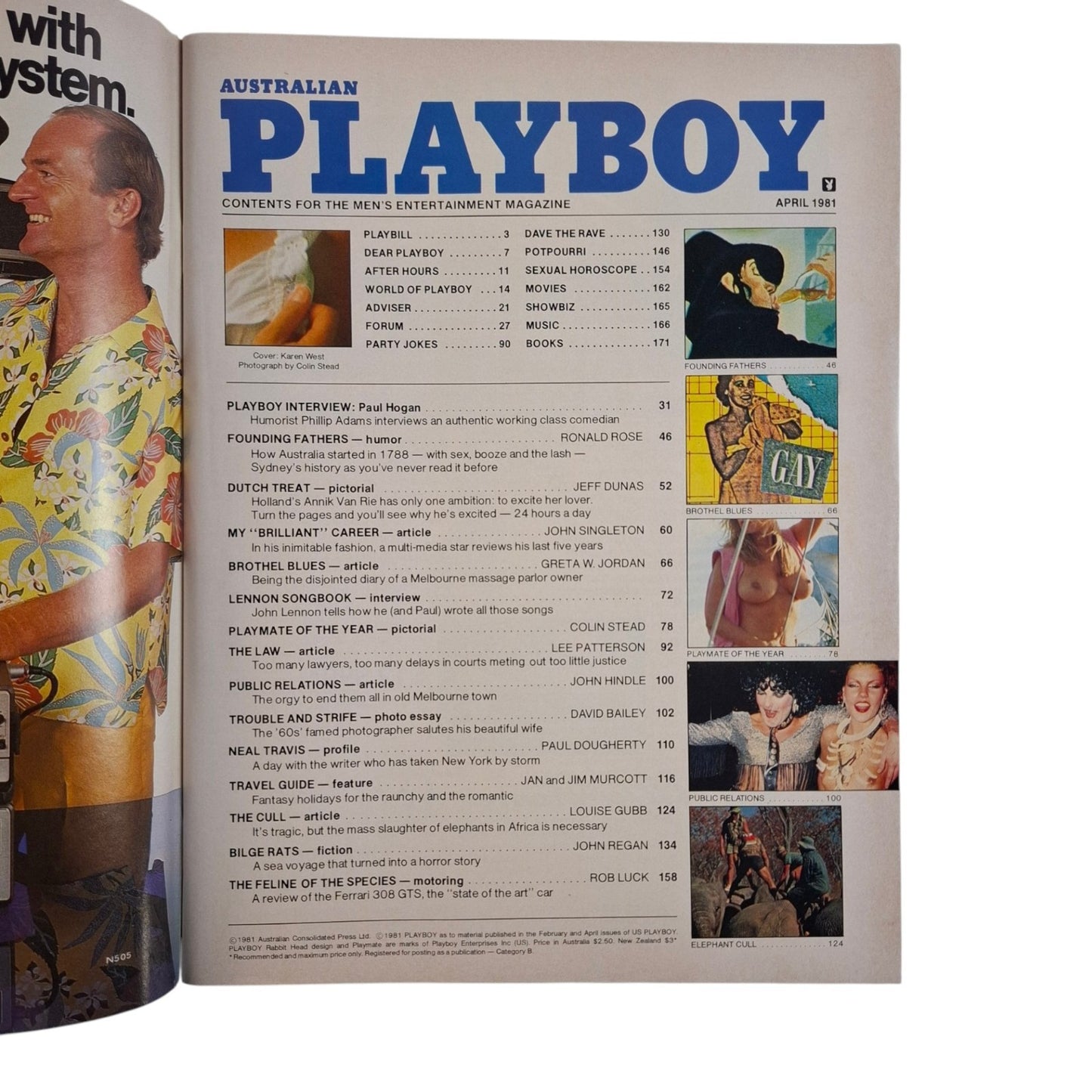 Australian Playboy Magazine April 1981 + Newsagent Advertising Poster RARE