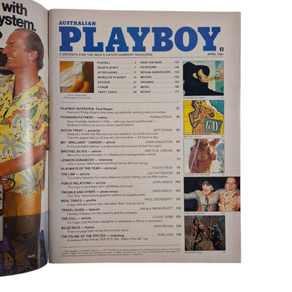 Australian Playboy Magazine April 1981 + Newsagent Advertising Poster RARE
