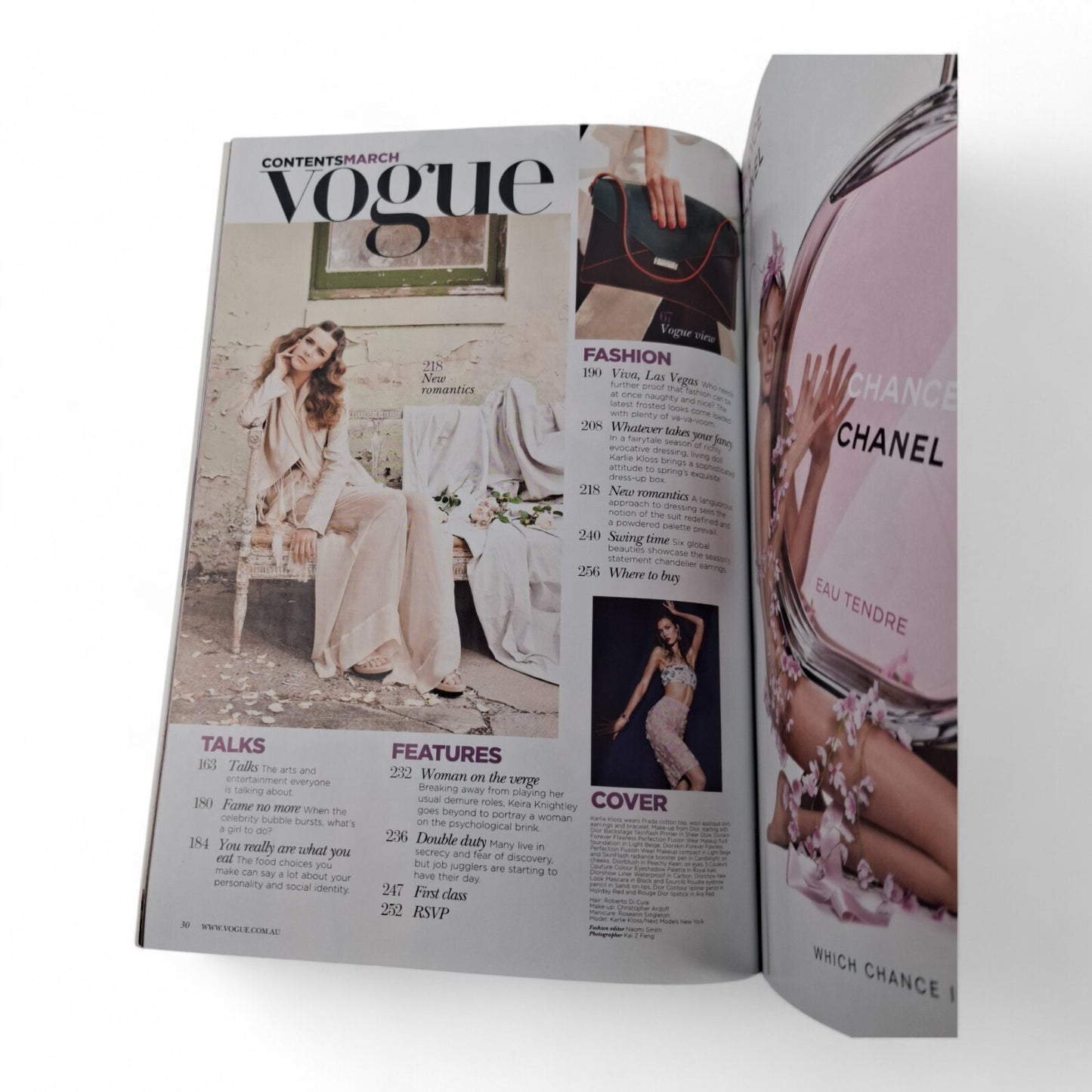 Vogue Australia Magazine March 2012 Karlie Kloss Cover EXCELLENT COMPLETE