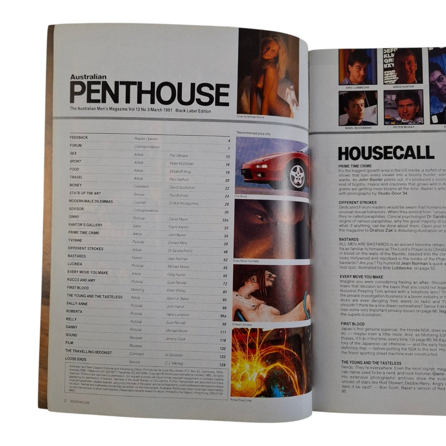 Australian Penthouse Magazine March 1991 Lucinda Foster / Ginny Burbank