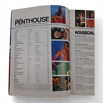 AUSTRALIAN PENTHOUSE Men's Magazine Black December 1990 Debbie Joel