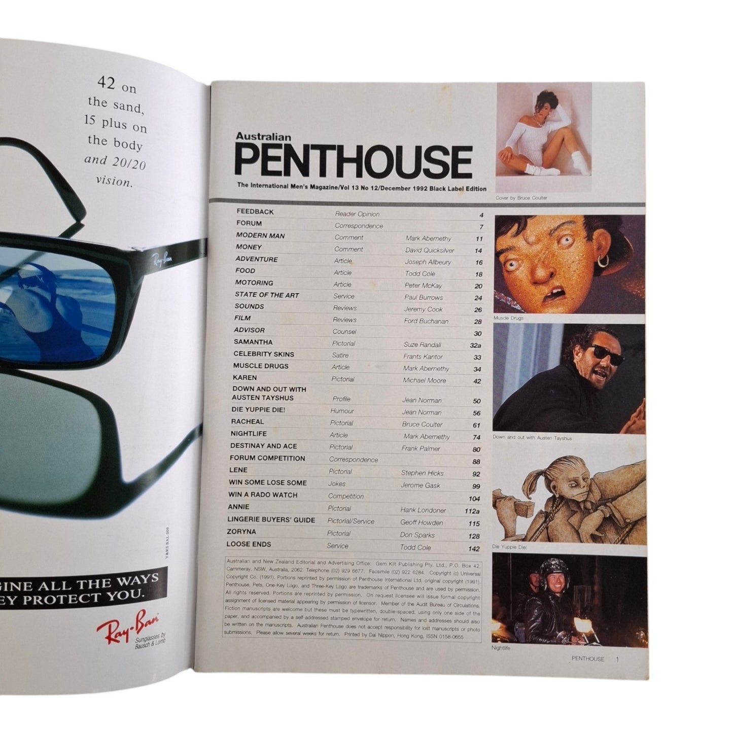 Australian Penthouse Magazine December 1992 Racheal Ellison / Samantha Lakes
