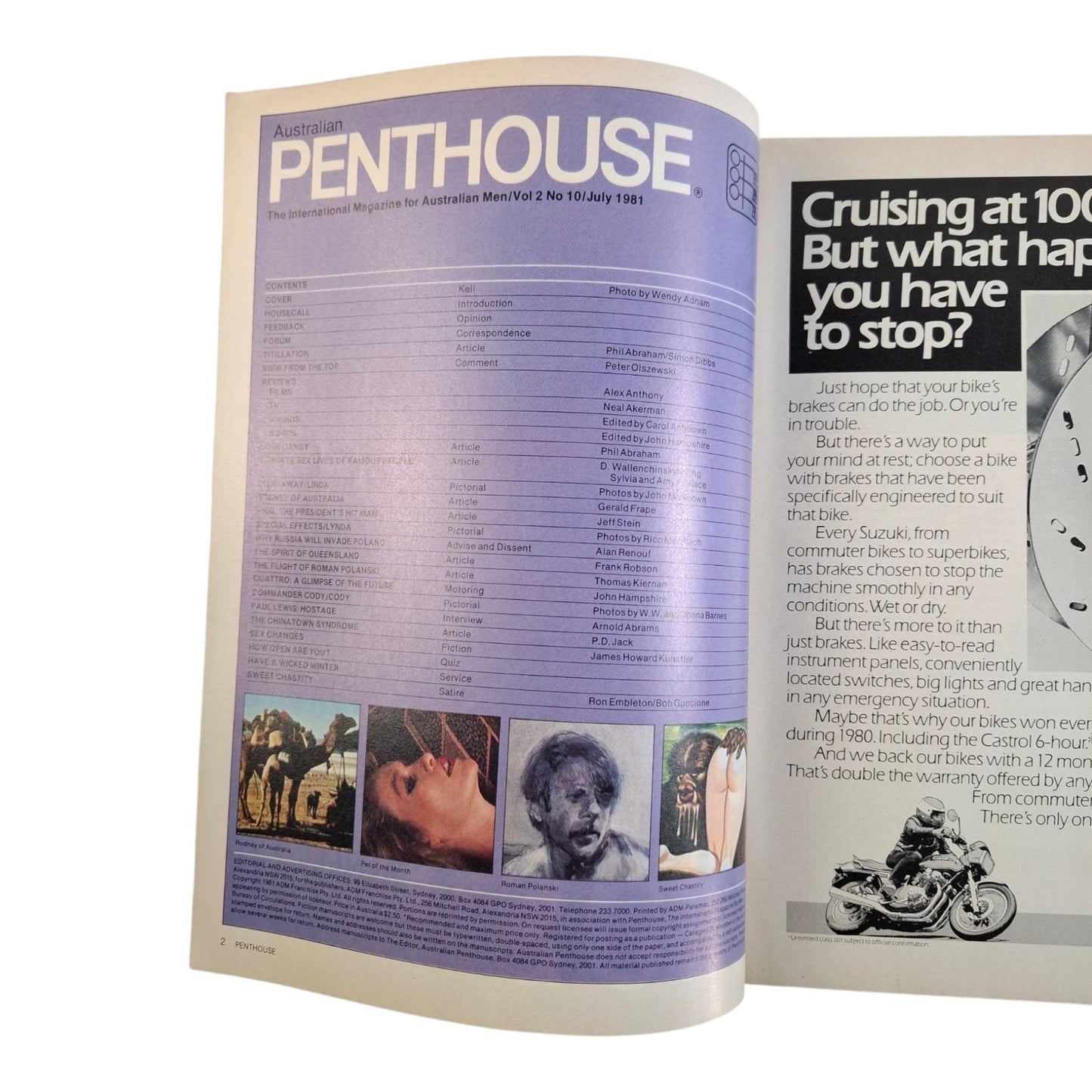 Australian Penthouse Magazine July 1981 Cody Carmack / Lynda Leftwich