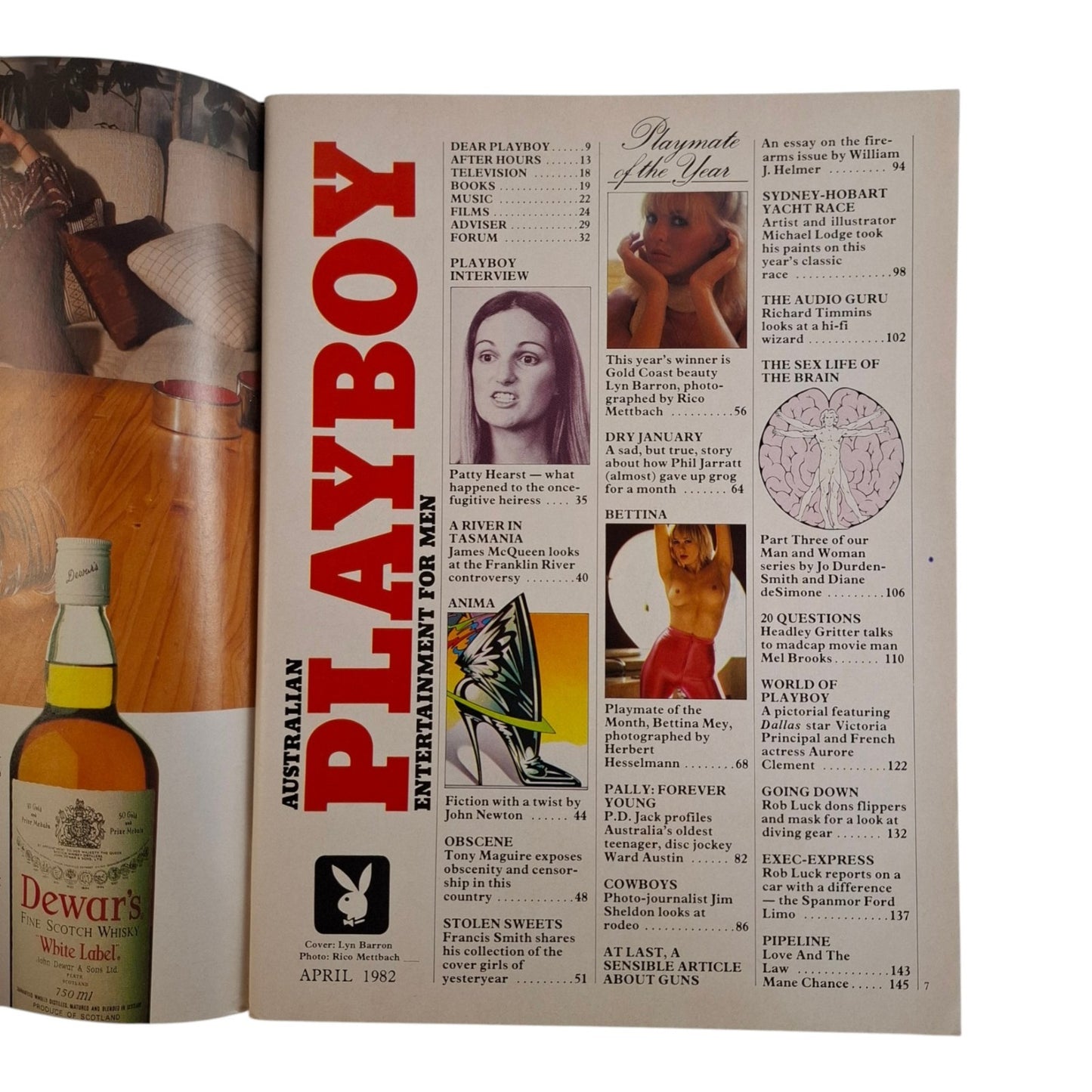 Australian Playboy Magazine April 1982 Lyn Barron / Bettina Mey