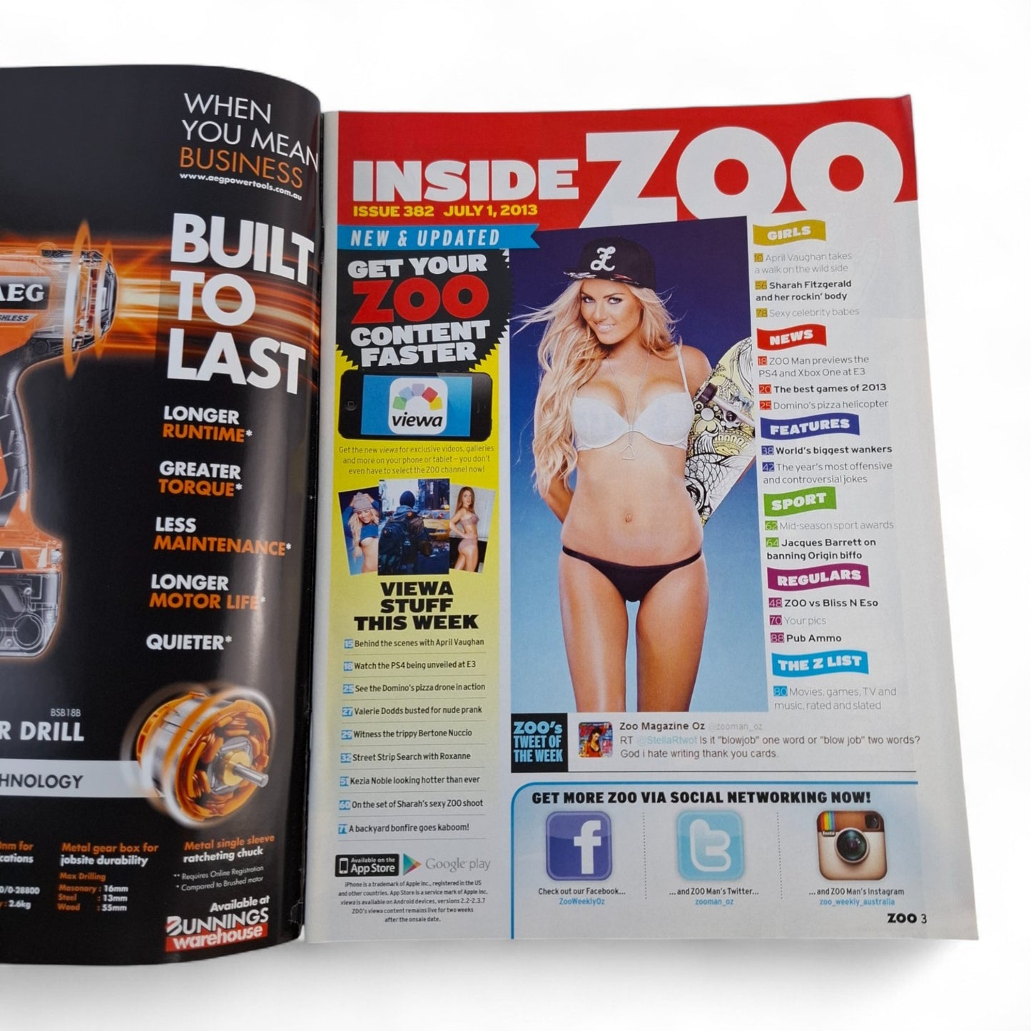 ZOO Weekly Magazine Australia #382 July 2013 April Vaughan