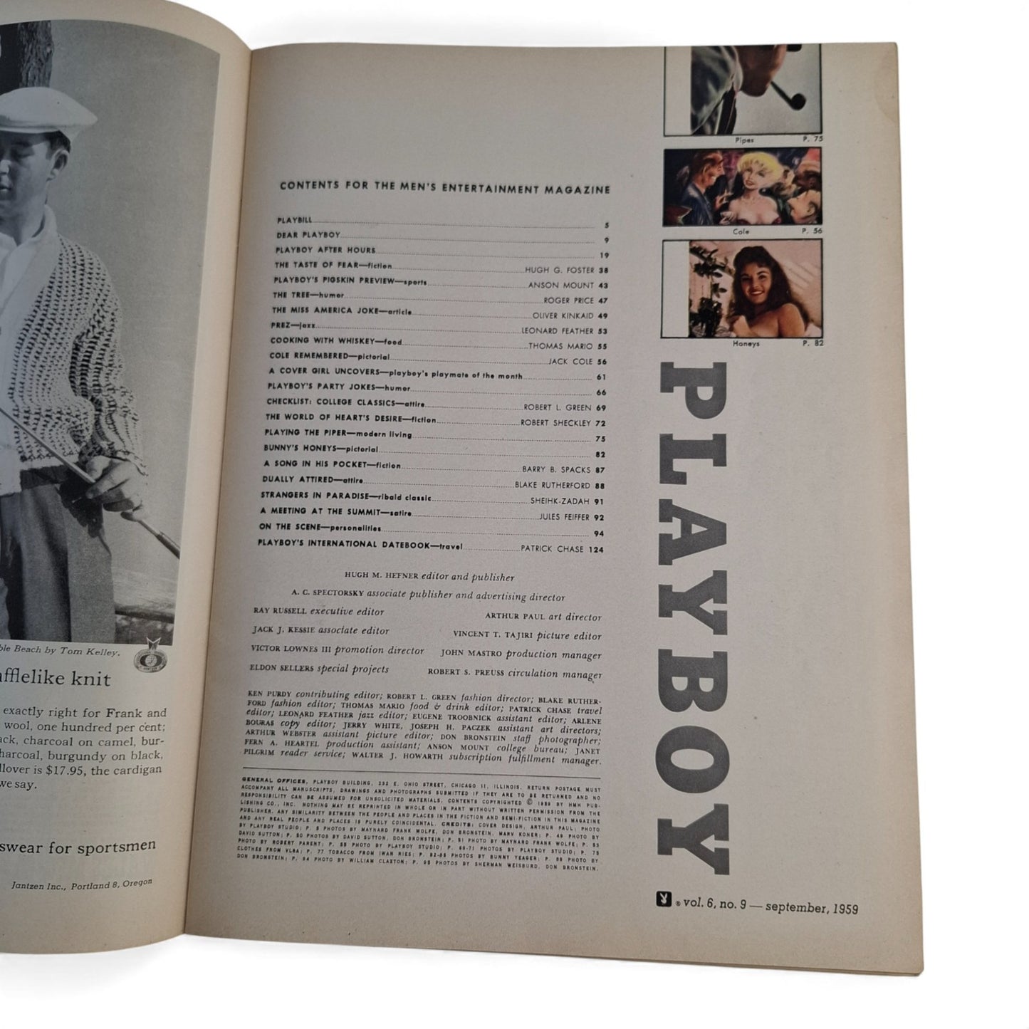 Playboy Magazine September 1959 Marianne Gaba