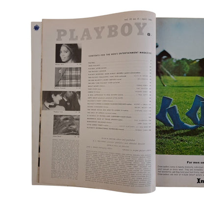 PLAYBOY Magazine April 1963 Kelly Collins / Sandra Settani