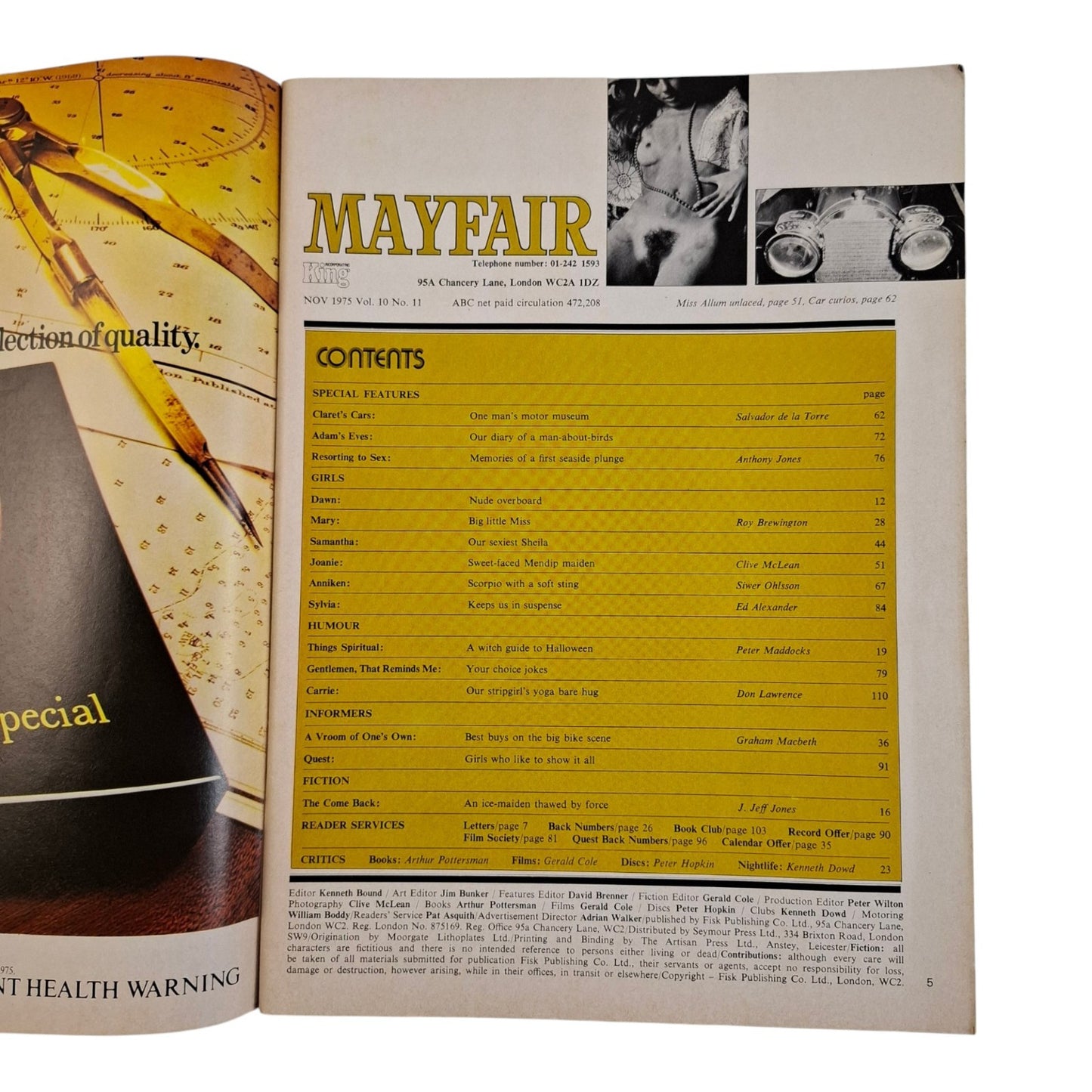 Mayfair Magazine Vol. 10 No. 11 1975 Joanie Allum