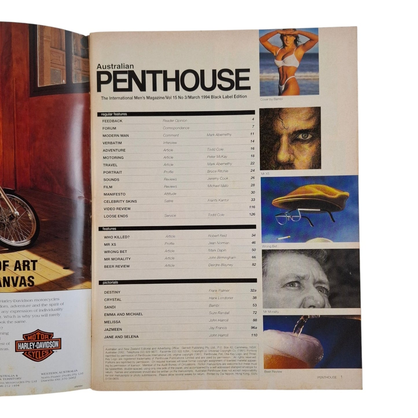AUSTRALIAN PENTHOUSE Magazine March 1994 Sandi Alexander / Destiny