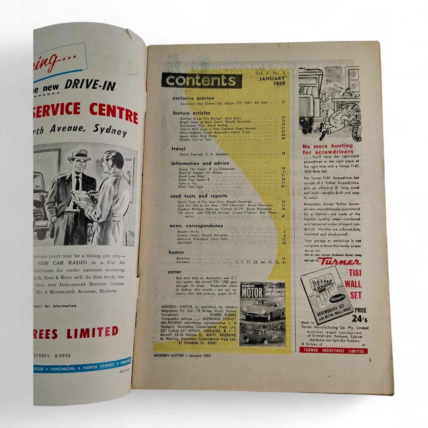 Modern Motor Magazine January 1959 Ascort TSV 1300