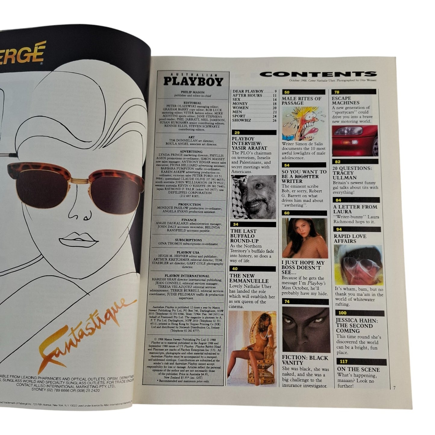 Australian Playboy Magazine November 1988 Natalie Uher / Nora Wenck RARE