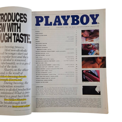 PLAYBOY MAGAZINE March 1990 Brandi Brandt & Donald Trump