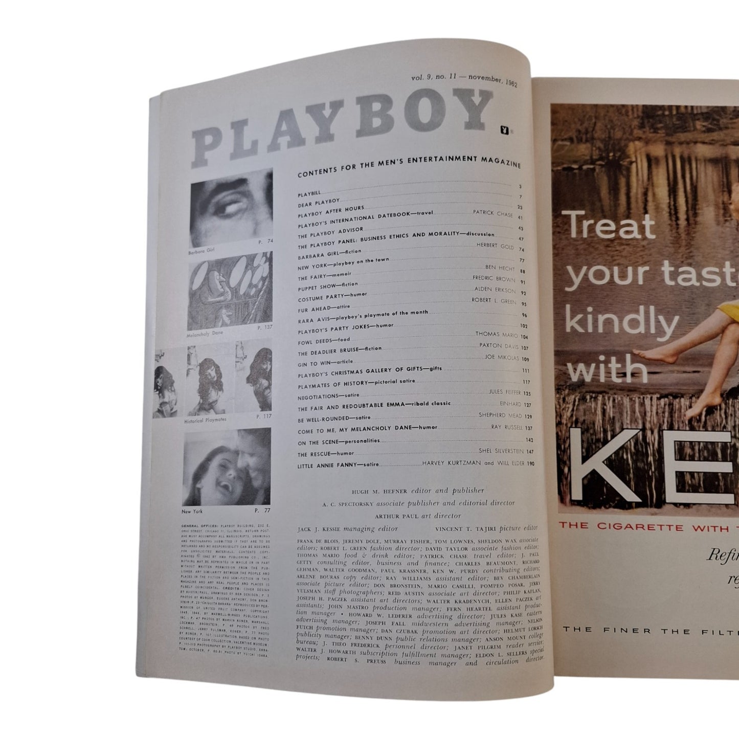 PLAYBOY MAGAZINE November 1962 Avis Kimble