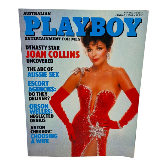 Australian Playboy Magazine January 1984 Veronica Gamba Joan Collins