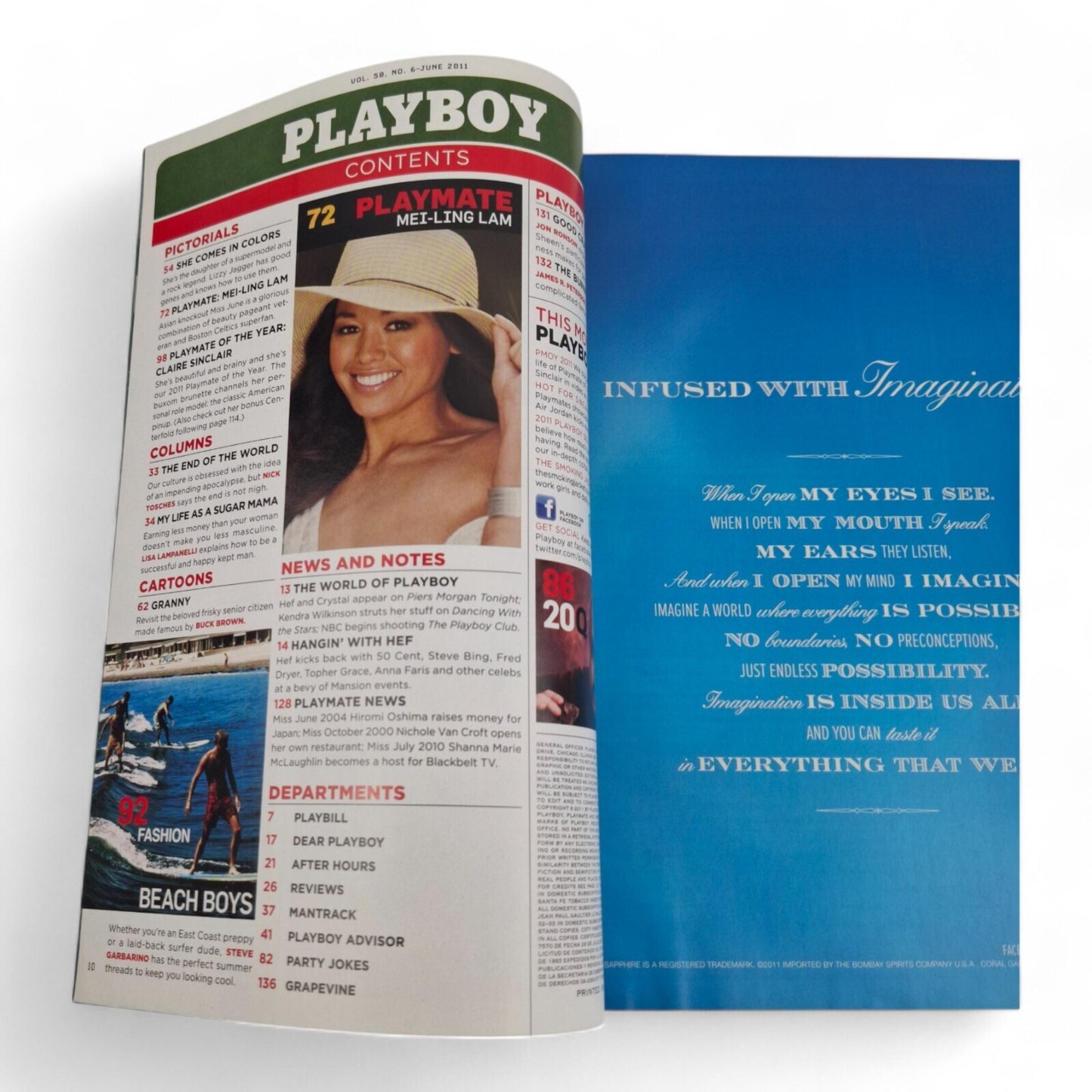 Playboy Magazine June 2011 Lizzy Jagger COMPLETE