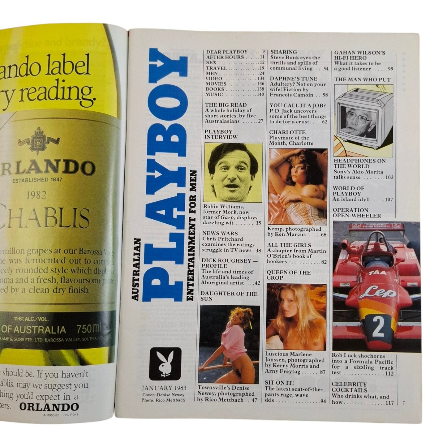 Australian Playboy Magazine January 1983 Denise Newey / Charlotte Kemp