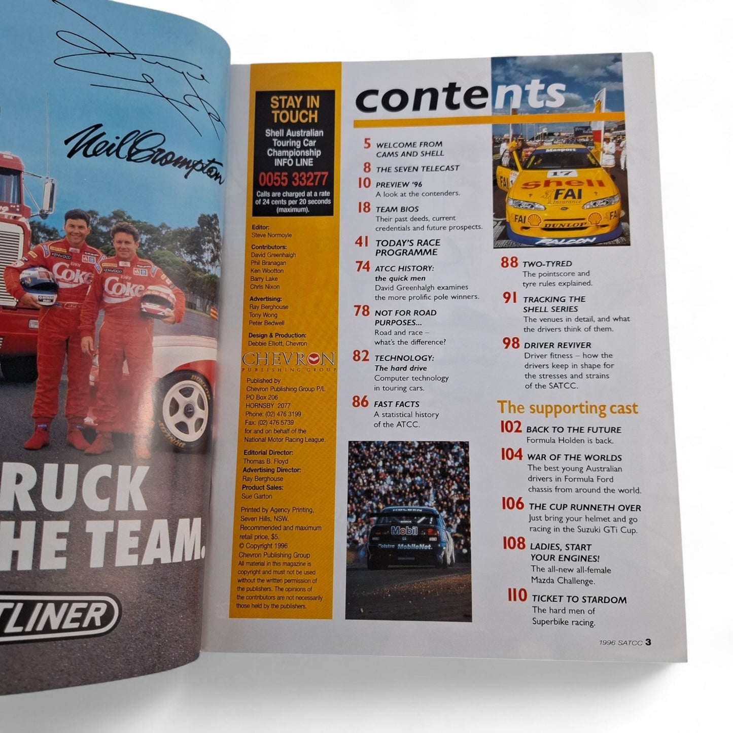 1996 Mallala Program Shell Touring Racing Ford Holden Commodore Lowndes Ingall